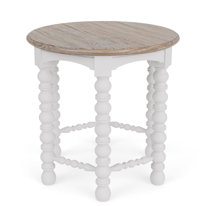 Round Spindle End Table - Image 5