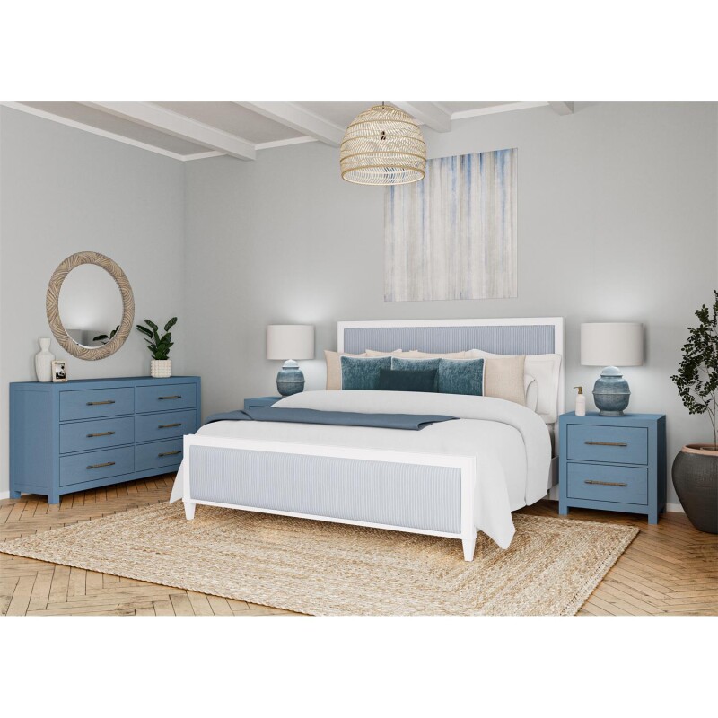 66" 6-drawer Dresser-blue - Image 3