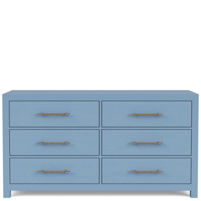 66" 6-drawer Dresser-blue - Image 4