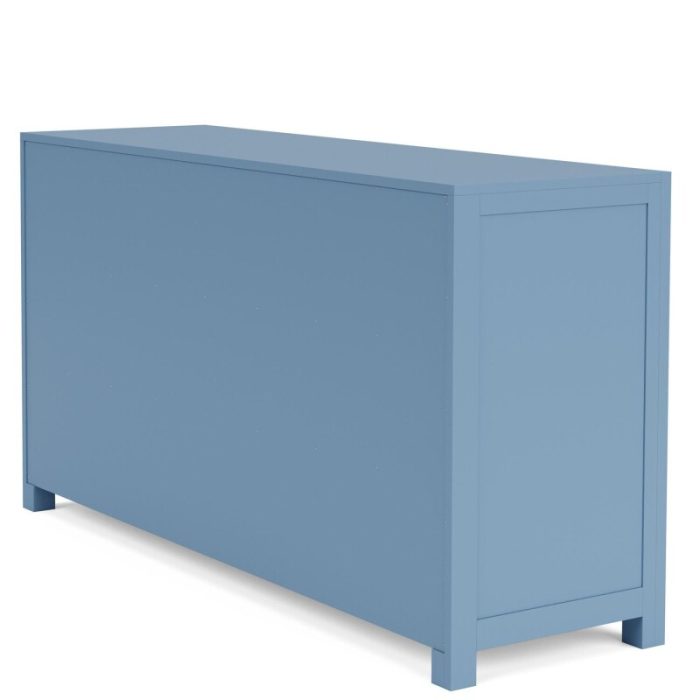 66" 6-drawer Dresser-blue - Image 6