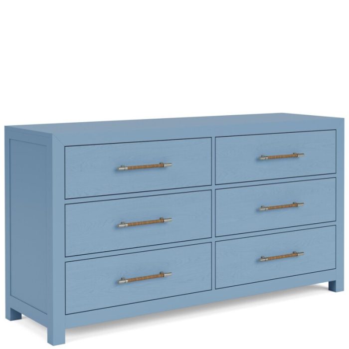 66" 6-drawer Dresser-blue - Image 7