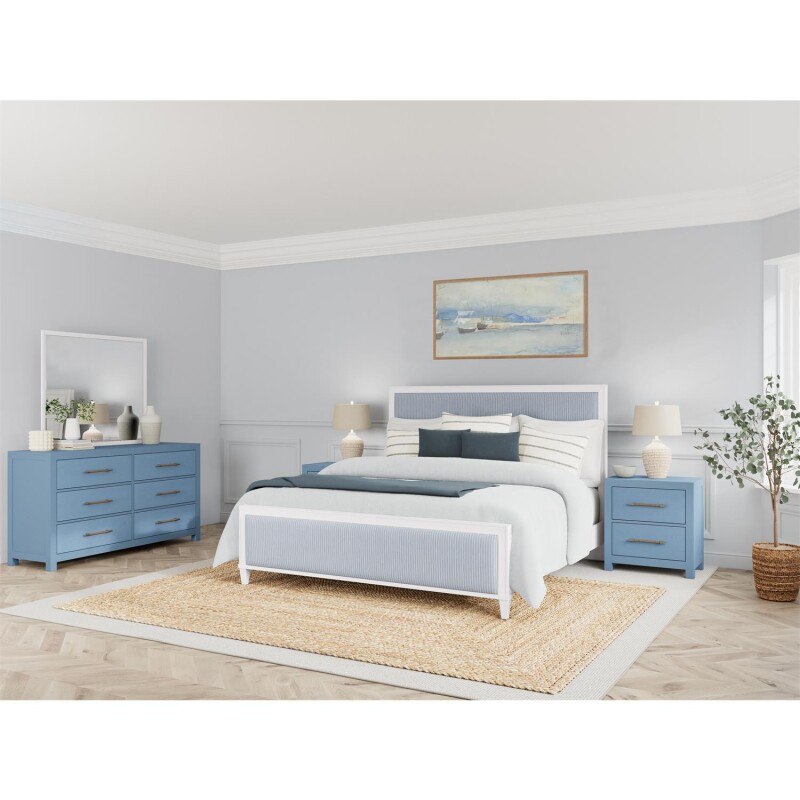 2-drawer Nightstand-blue