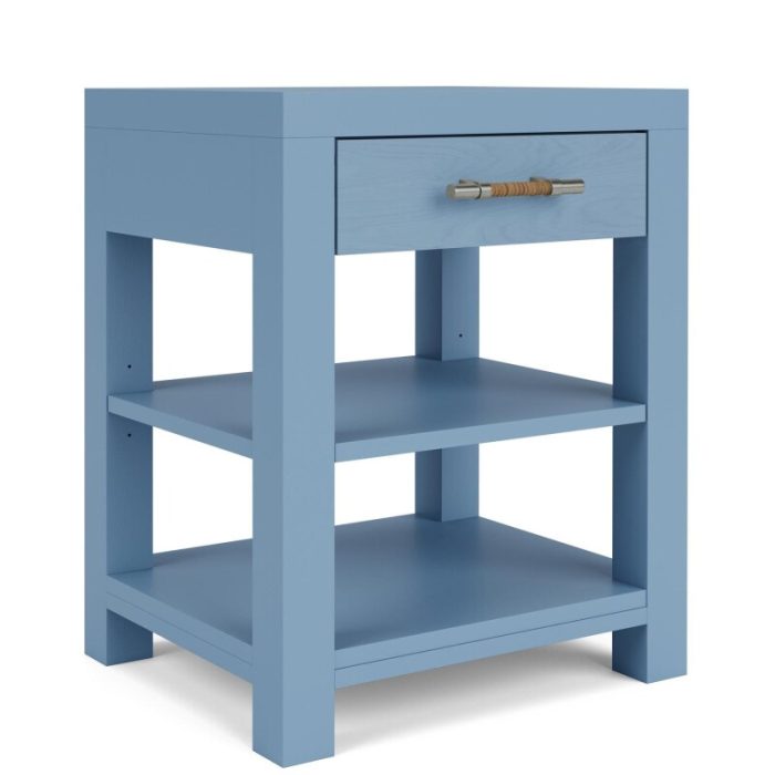 1-drawer Nightstand-blue - Image 5
