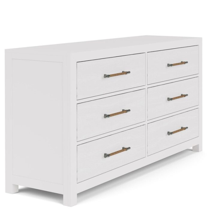 66" 6-drawer Dresser-wht - Image 6