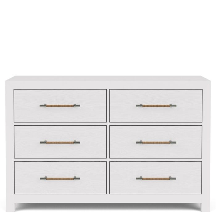 56" 6-drawer Dresser-wht
