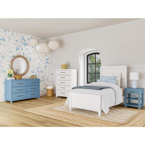 56" 6-drawer Dresser-blue