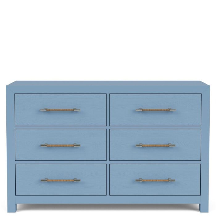 56" 6-drawer Dresser-blue - Image 3