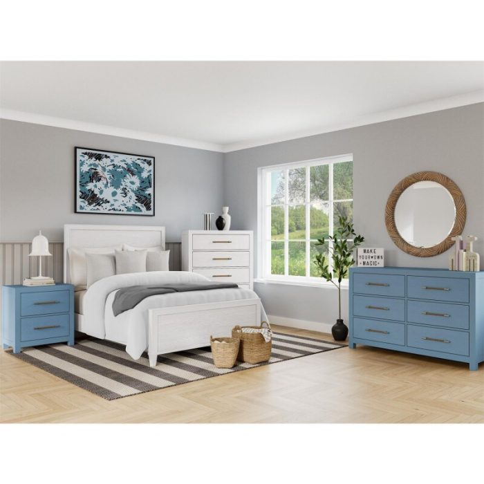 56" 6-drawer Dresser-blue - Image 6