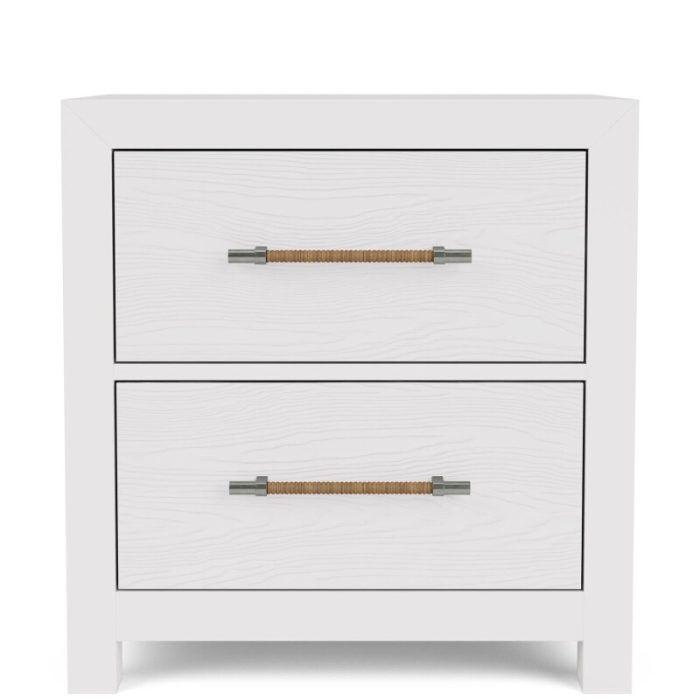 2-drawer Nightstand-white