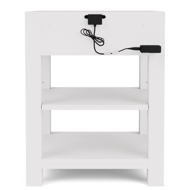 1-drawer Nightstand-white - Image 4