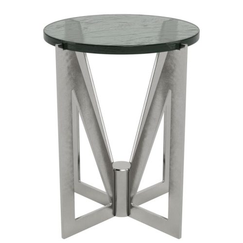 Round End Table Glass Top