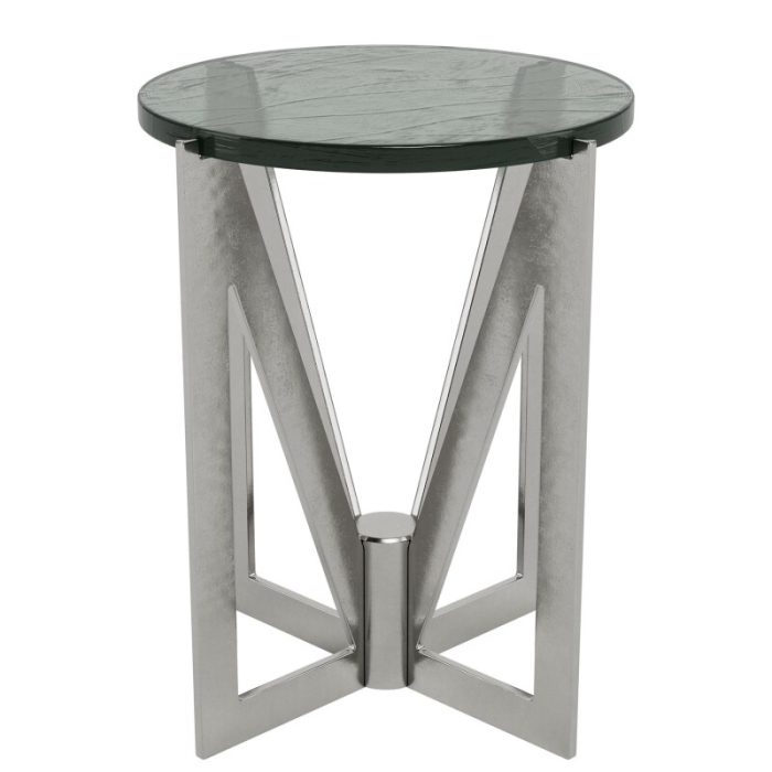 Round End Table Glass Top
