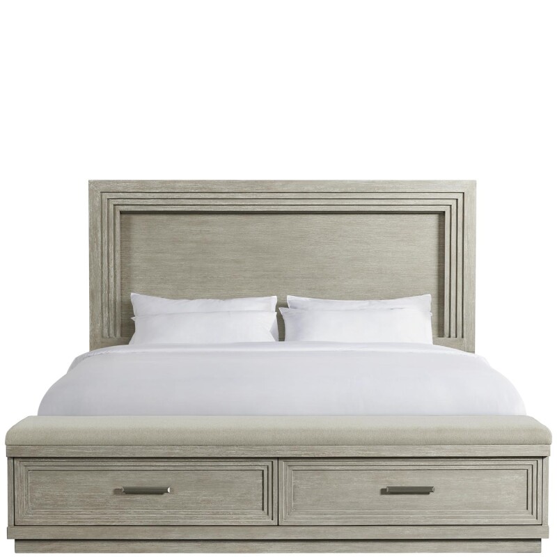Cascade Queen Illuminated Panel Upholstered Storage Bed - Image 6